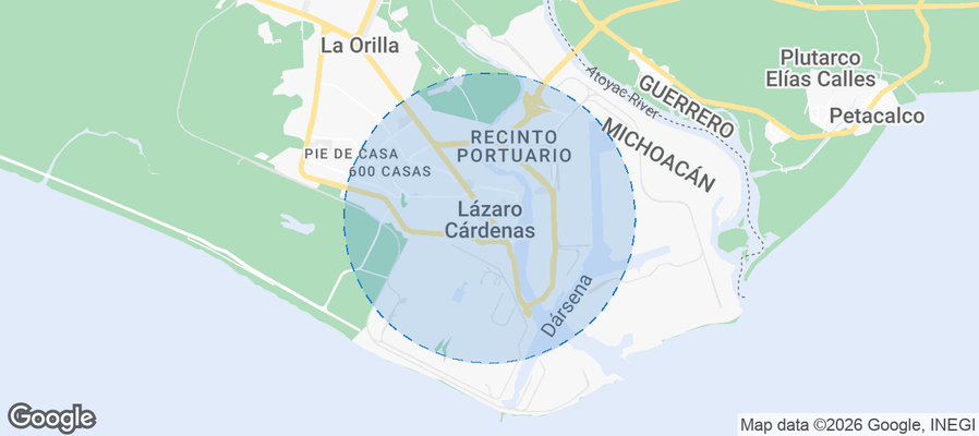 Ciudad Lázaro Cárdenas Airbnb map